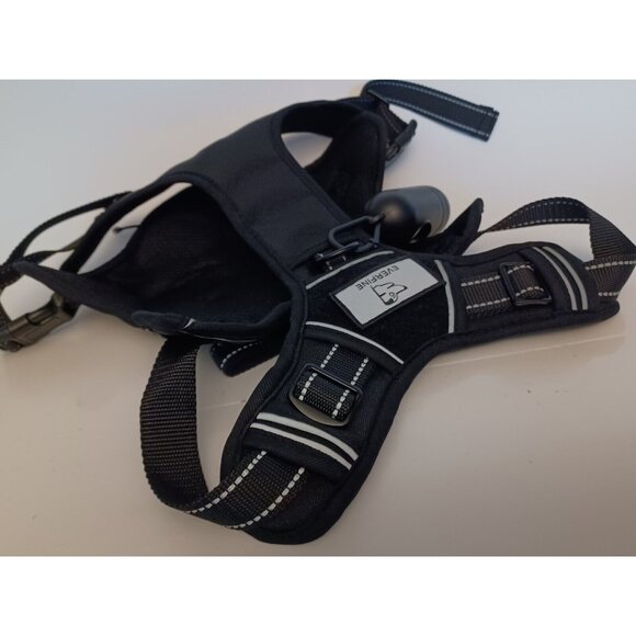 EVERFINE Tactical Dog Harness Black No Pull Adjustable Dog Vest W/  Handle - Picture 12 of 13